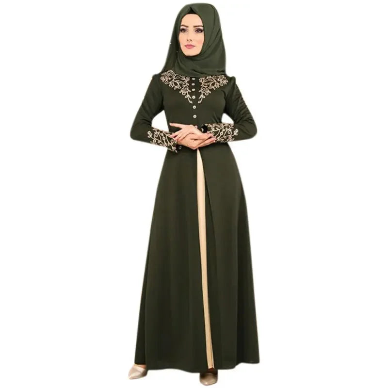 Muslim Dress Women's Fashion Abaya Dubai Appliques Turkey Women Elegant Long