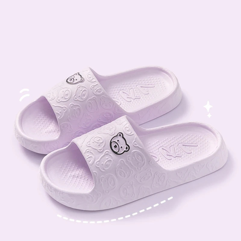 Women Summer EVA Slippers Indoor Home Bath Non Slip Soft Wide Comfort Couple Slippers Unisex Outdoor Beach Flip Flops Men Slides