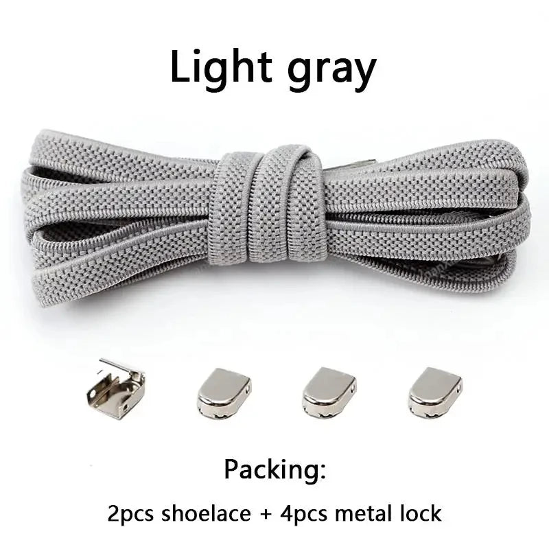 No Tie Shoe Laces Elastic Laces Sneakers Tennis Flat Shoelaces Without Ties Kids Adult Quick Shoe Lace Rubber Bands for Shoes