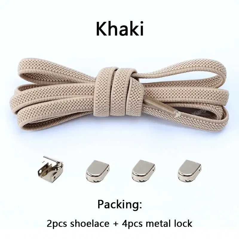 No Tie Shoe Laces Elastic Laces Sneakers Tennis Flat Shoelaces Without Ties Kids Adult Quick Shoe Lace Rubber Bands for Shoes
