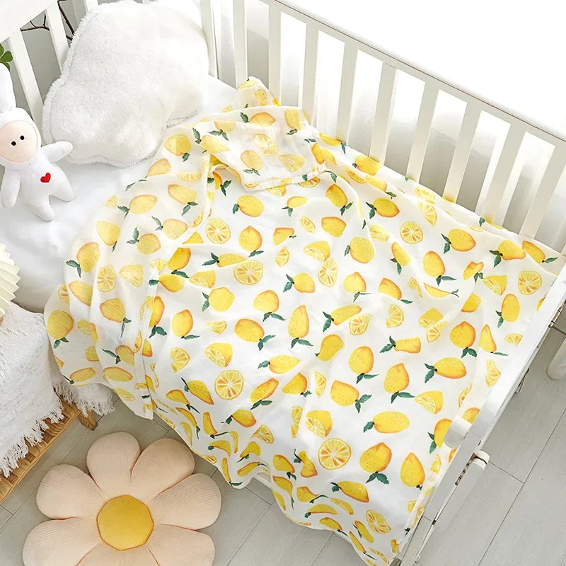 Bamboo Cotton Baby Blankets for Newborn Swaddling Wrap Soft Thin Bedding Bath Towel 2 Layer Gauze Stroller Blankets