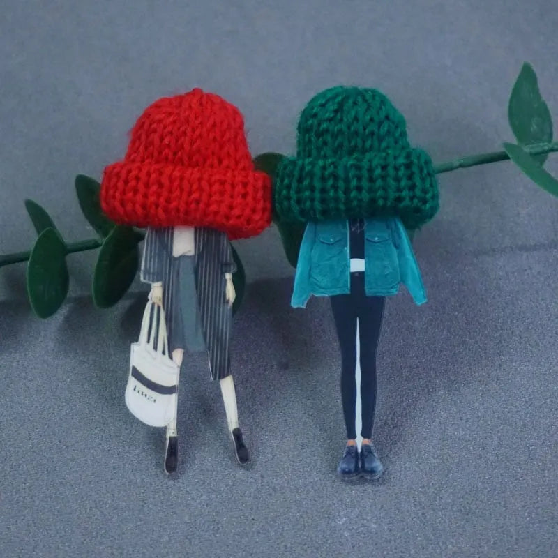Cute Brooch For Woman Lady Acrylic Brooch Pins Suit Dress Clothing Accessories Christmas Gifts