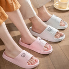 Women Summer EVA Slippers Indoor Home Bath Non Slip Soft Wide Comfort Couple Slippers Unisex Outdoor Beach Flip Flops Men Slides