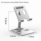 Universal Aluminum Alloy Portable Tablet Holder Mount For iPad Adjustable Flexible Folding Lazy Desktop Live Mobile Phone Stand