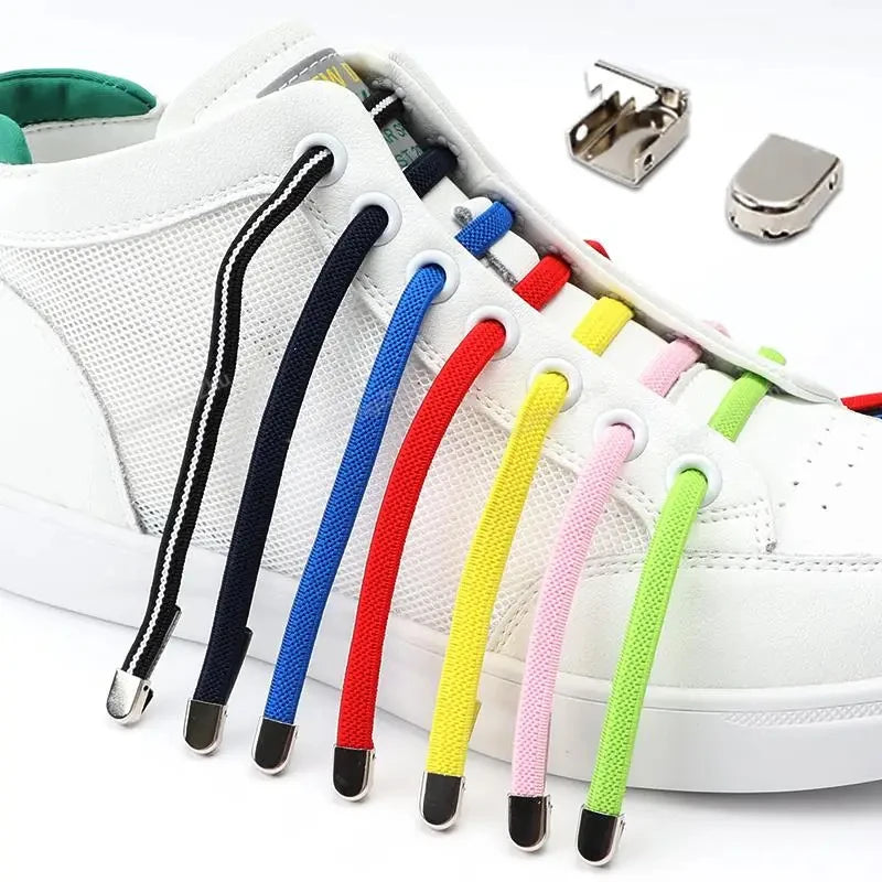 No Tie Shoe Laces Elastic Laces Sneakers Tennis Flat Shoelaces Without Ties Kids Adult Quick Shoe Lace Rubber Bands for Shoes