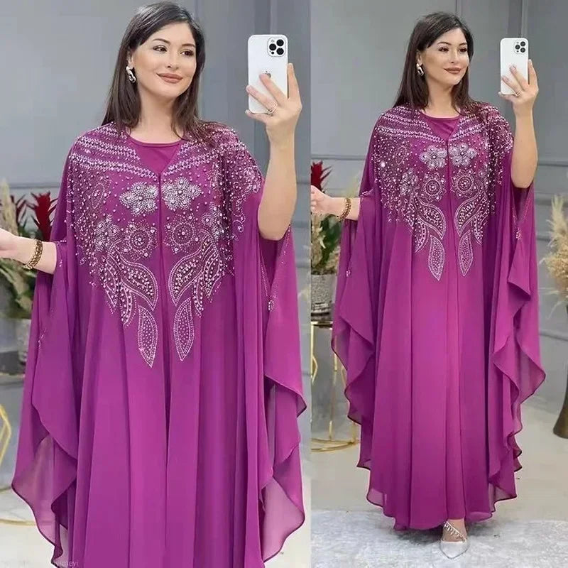 Luxury Dubai Abaya for Women – Chiffon Caftan Party Dress