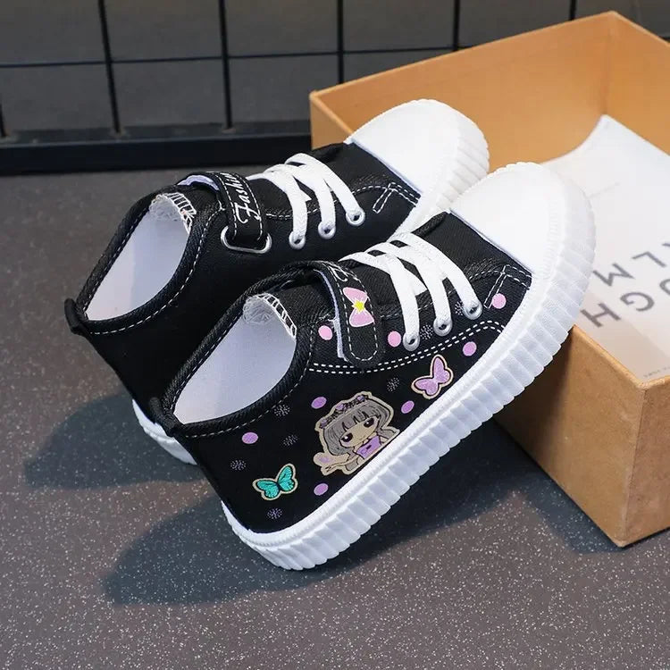Multicolored Kids Casual Shoes Cartoon Mid Top Anti Slip