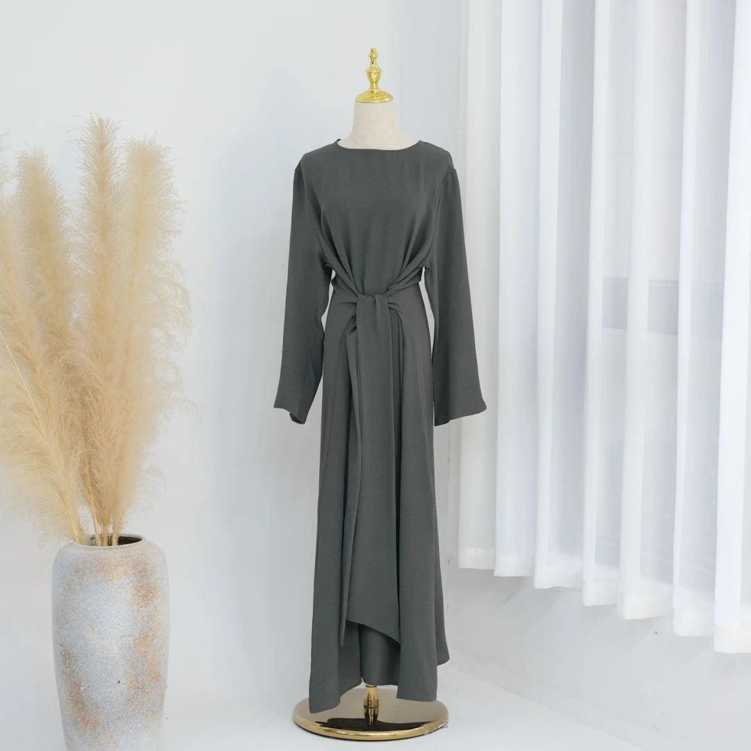 Women’s Elegant Ramadan Kaftan – Modest Plain Abaya, Islamic Dress for Eid