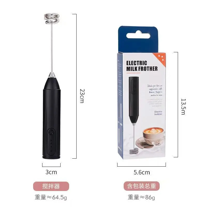 Wireless electric milk frother, milk frother, handheld egg beater, hot coffee machine, mixer, mini portable food mixer