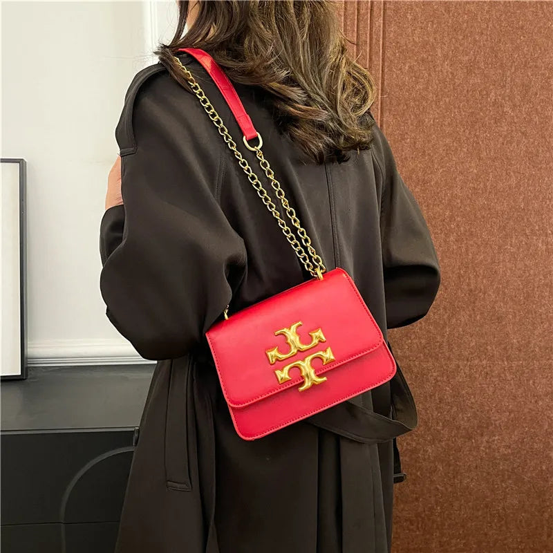 Women's 2025 New Large Capacity Small Square Bag Chain Sweet Style Fashionable Trendy Handheld Shoulder Crossbody Ladies Bag