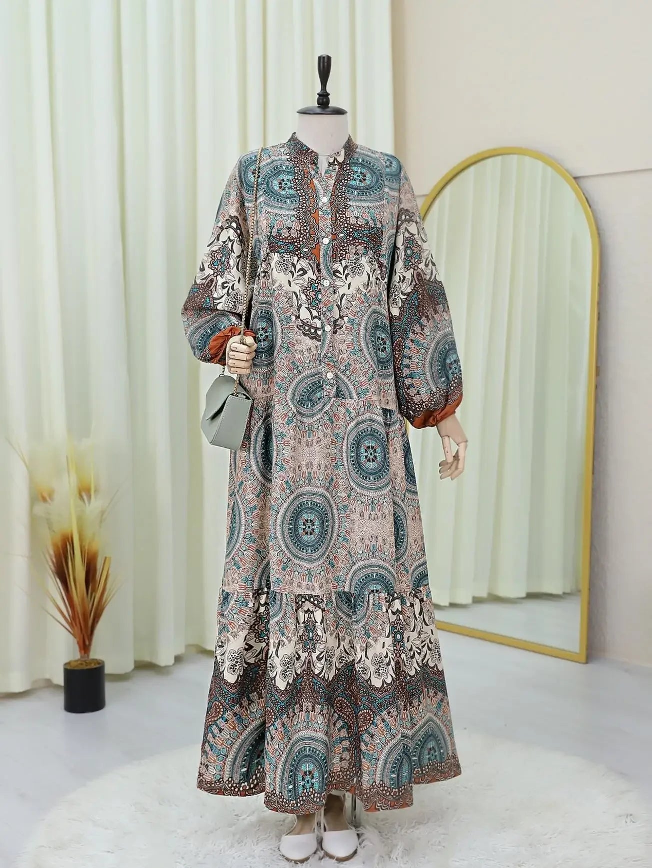 Formal Dress Turkish Muslim Dress for Women Middle Eastern Arab Single-breasted Fashionable Elegant Loose Abaya Dresses