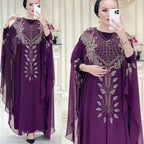 Luxury Dubai Abaya Dress for Women – Chiffon Caftan 2025
