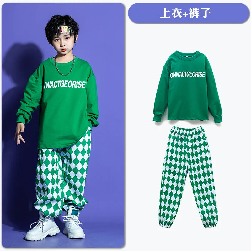 Kid Kpop Hip Hop Clothing Baseball Cardigan Shirt Top White Streetwear Cargo Jogger Pants Shorts for Girl Boy Jazz Dance Costume