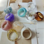 Exaggerated Creative Rings Acrylic Resin Rings for Woman Girls y2k Fashion Jewelry Accessories Party Dress Jewelry mens rings