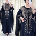 Luxury Dubai Abaya Dress for Women – Chiffon Caftan 2025