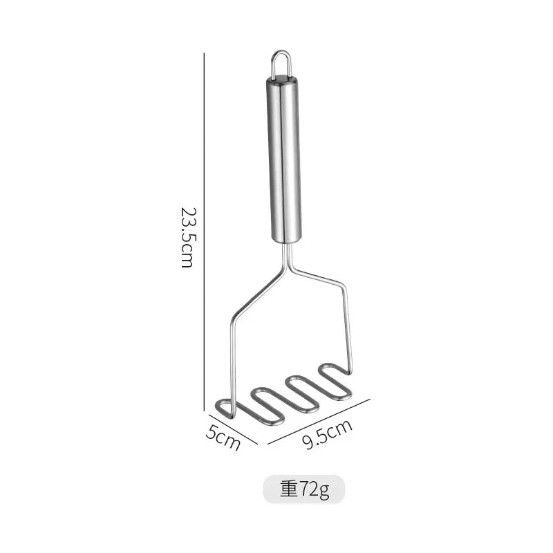 Stainless Steel Potato Masher & Ricer – Smooth Puree & Fruit Press Tool