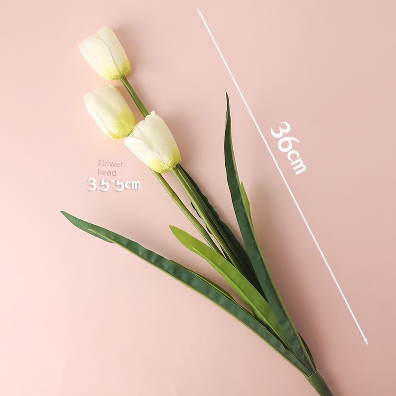 Internet Celebrity Mother's Day Baking Cake Topper Plug-in MG Tissue Paper Surrounding Border Artificial Tulip Ladieswear Inserts Ribbon