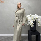 Women’s Elegant Ramadan Kaftan – Modest Plain Abaya, Islamic Dress for Eid