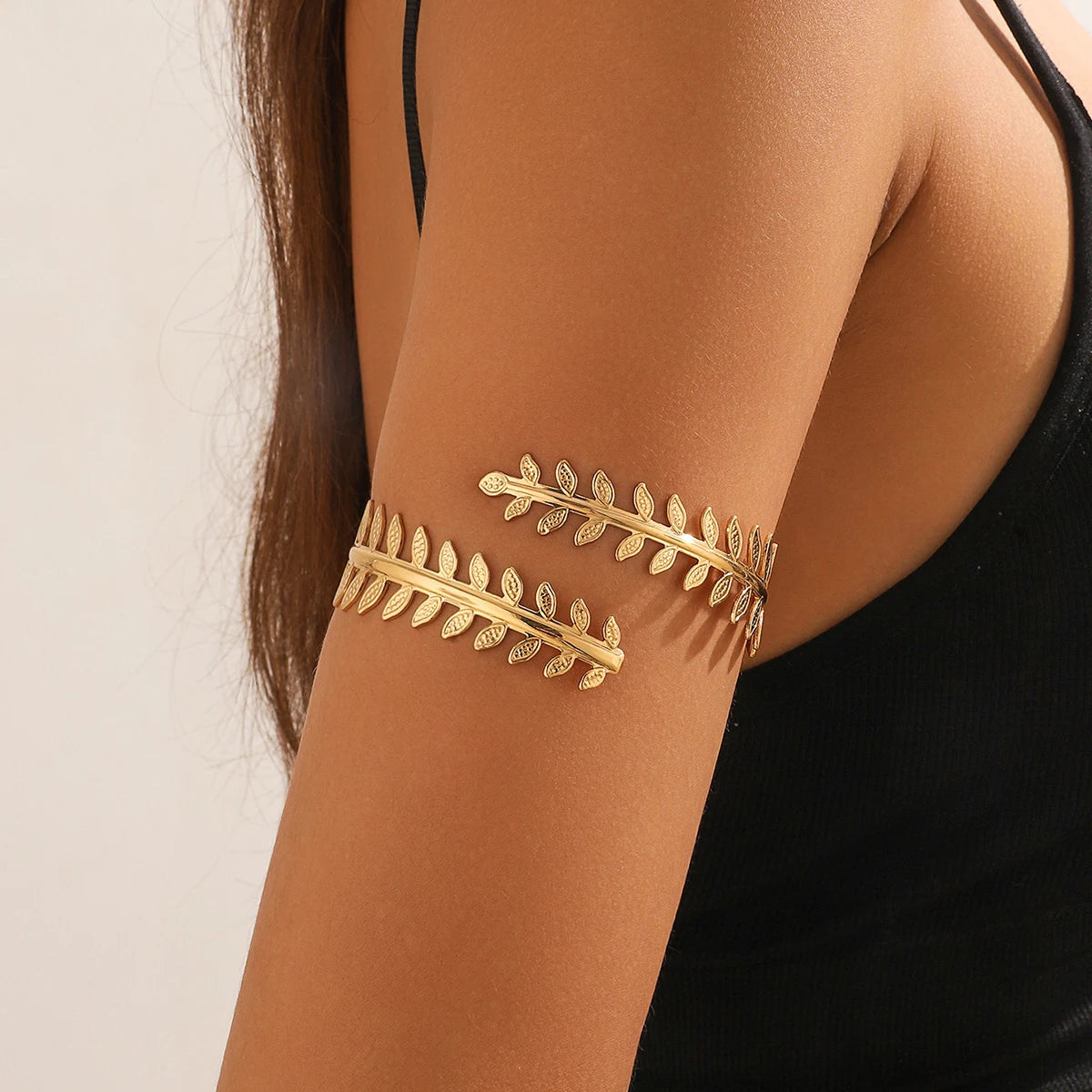 1PC Women's European and American Fashion Gold Geometric Arm Chain Bracelet, Date Travel Banquet Party Festival Dress up Gift
