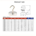 10PCS Strong Magnetic Hooks Multi-Purpose Storage Hooks Home Kitchen Bar Storage Hooks Key Storage Hooks Bathroom Hangers