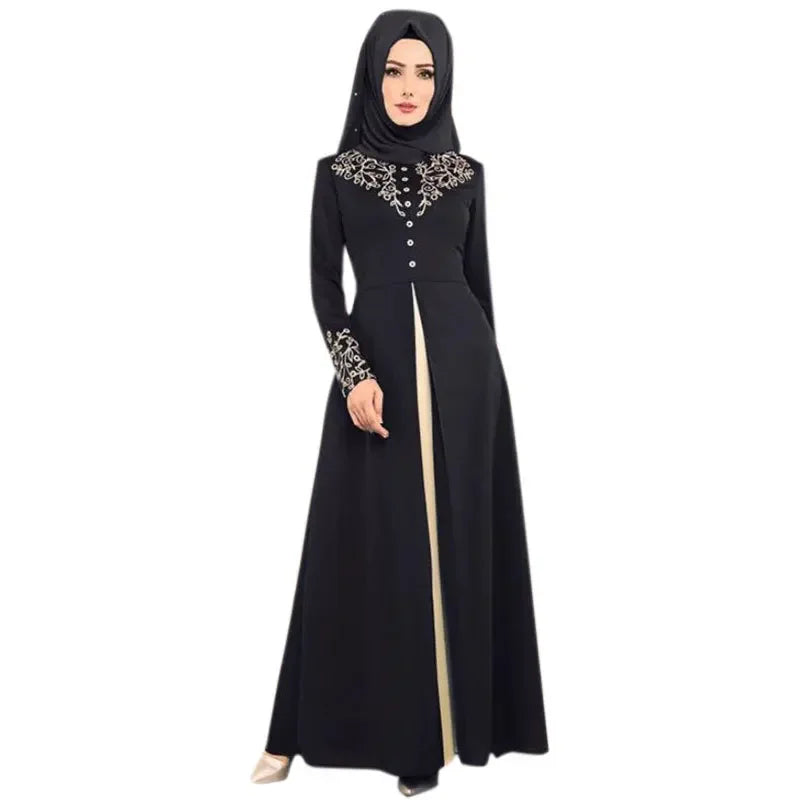 Muslim Dress Women's Fashion Abaya Dubai Appliques Turkey Women Elegant Long