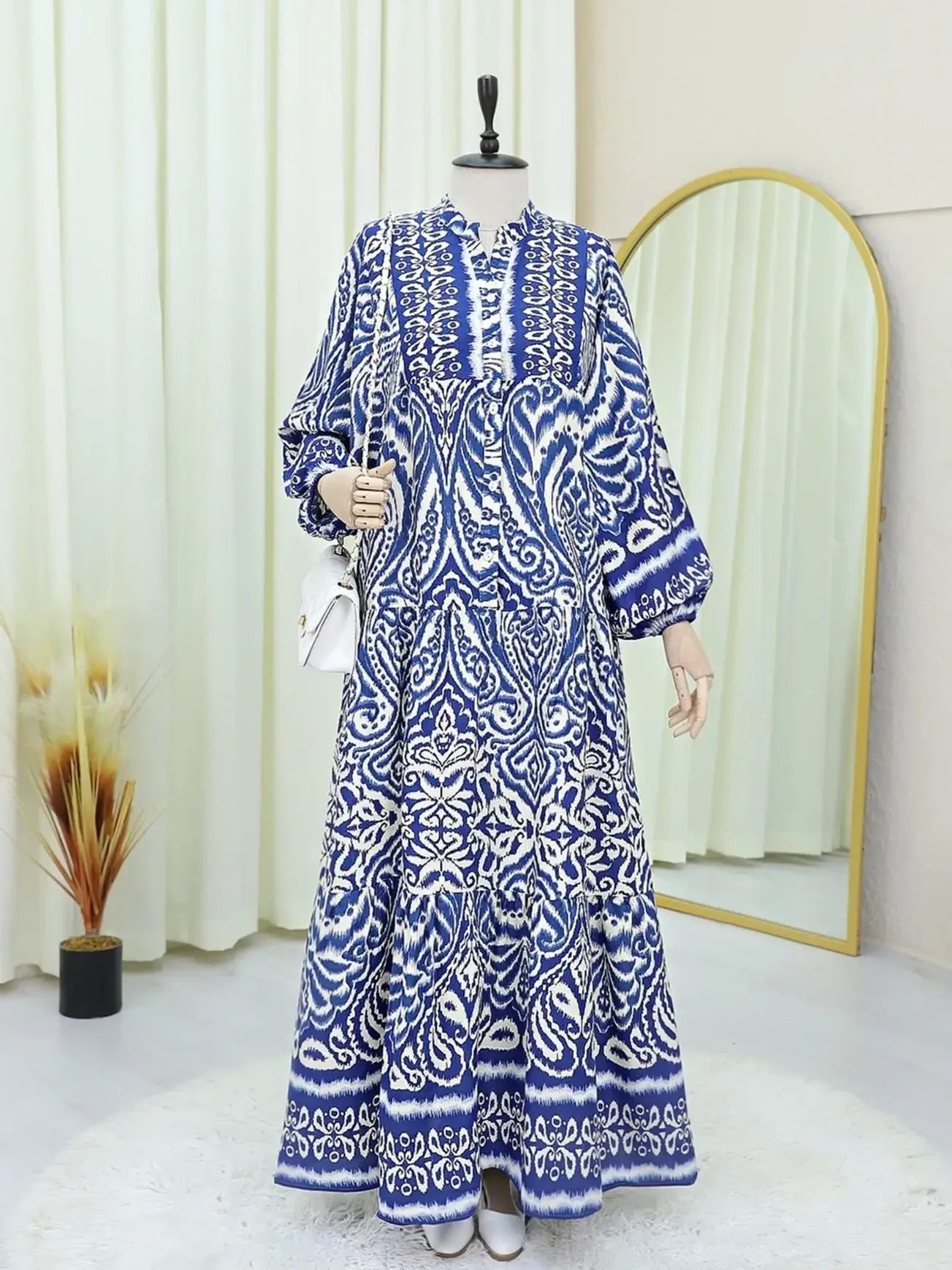 Formal Dress Turkish Muslim Dress for Women Middle Eastern Arab Single-breasted Fashionable Elegant Loose Abaya Dresses