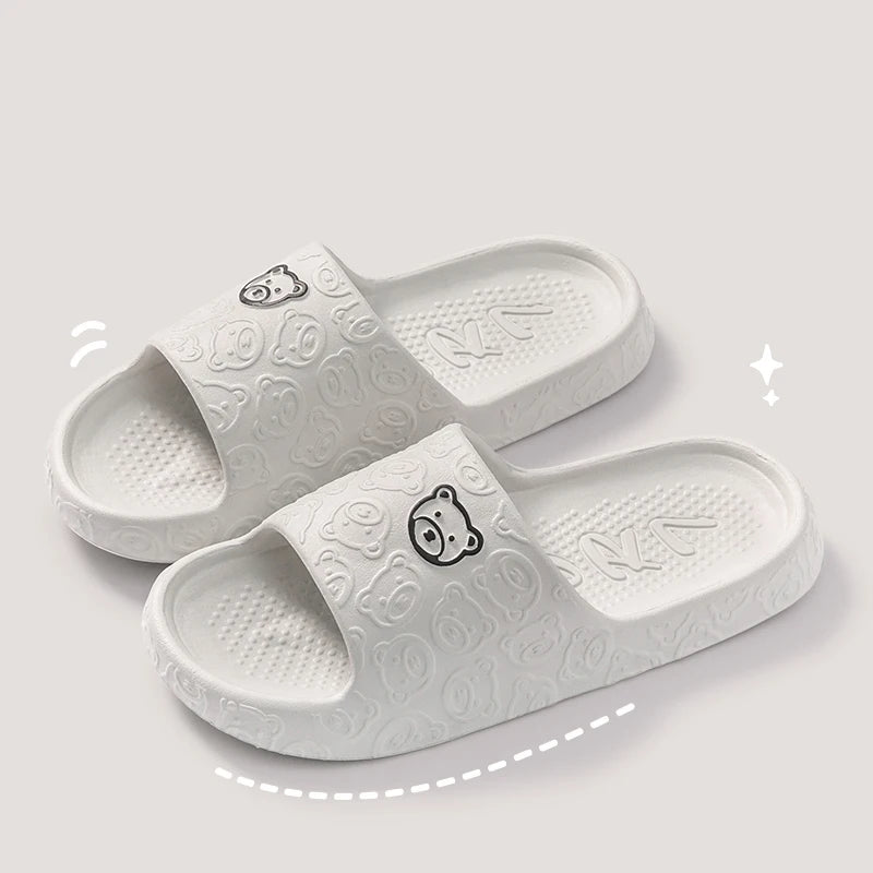 Women Summer EVA Slippers Indoor Home Bath Non Slip Soft Wide Comfort Couple Slippers Unisex Outdoor Beach Flip Flops Men Slides