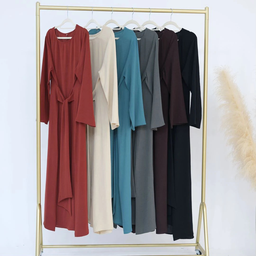 Women’s Elegant Ramadan Kaftan – Modest Plain Abaya, Islamic Dress for Eid