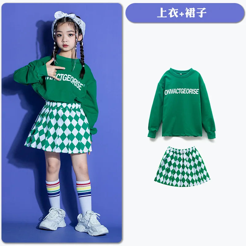 Kid Kpop Hip Hop Clothing Baseball Cardigan Shirt Top White Streetwear Cargo Jogger Pants Shorts for Girl Boy Jazz Dance Costume
