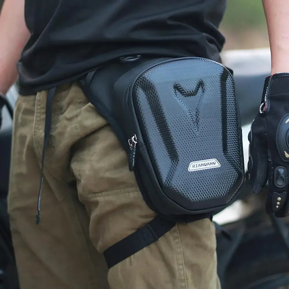 Motorbike Drop Waist Leg Bag EVA Hard Shell Motorcycle Leg Side Bag.