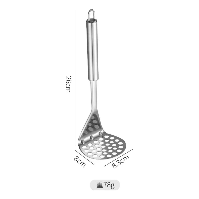 Stainless Steel Potato Masher & Ricer – Smooth Puree & Fruit Press Tool