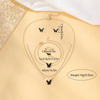 5pcs Exquisite And Elegant Butterfly Pendant Earrings Bracelet Ring And Necklace Perfect As Gift Birthdays Any Special Occasion