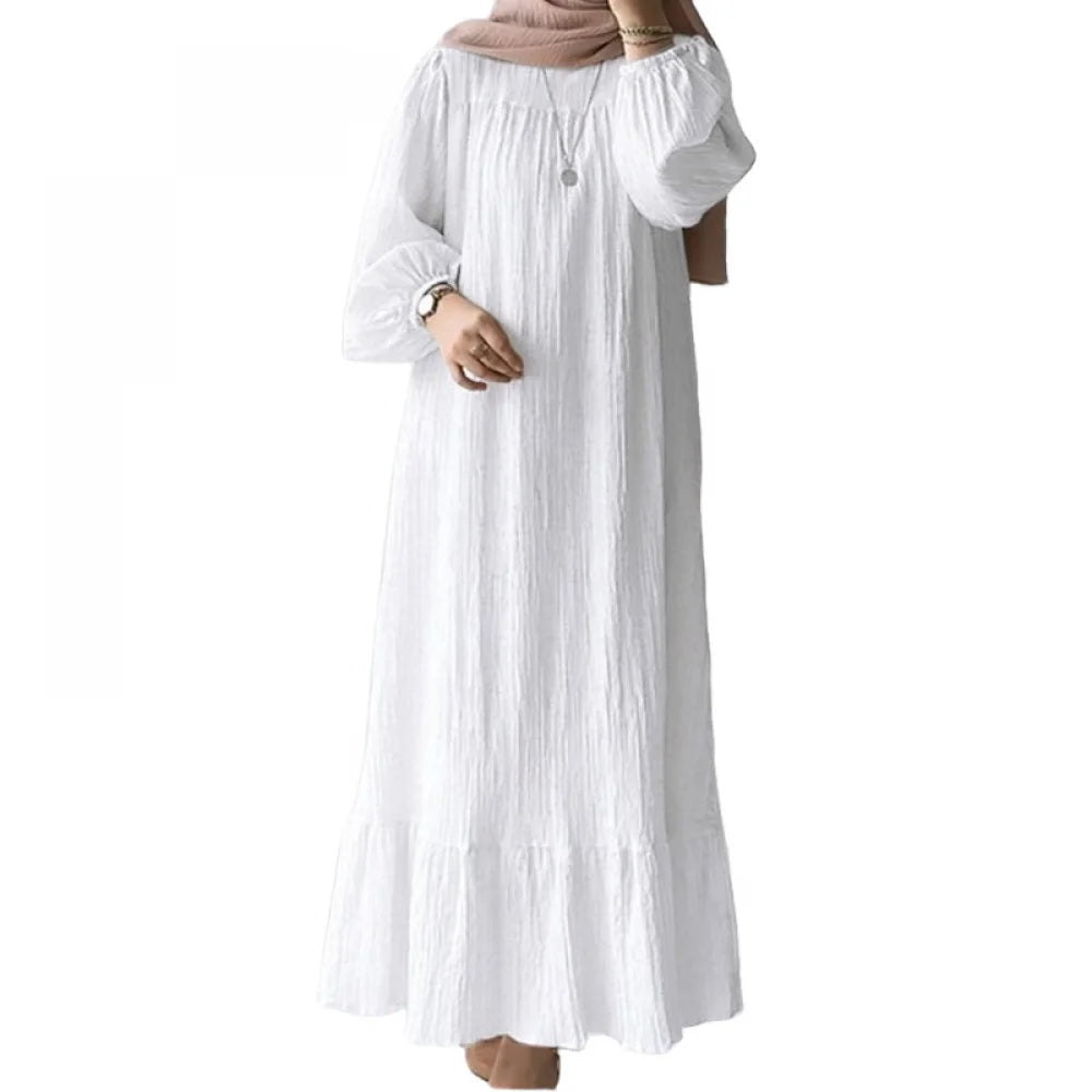 Women’s Elegant Muslim Abaya – Long Batwing Sleeve Kaftan for Ramadan & Prayer