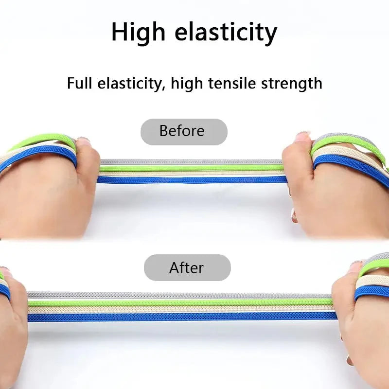 No Tie Shoe Laces Elastic Laces Sneakers Tennis Flat Shoelaces Without Ties Kids Adult Quick Shoe Lace Rubber Bands for Shoes