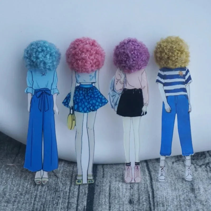 Cute Brooch For Woman Lady Acrylic Brooch Pins Suit Dress Clothing Accessories Christmas Gifts