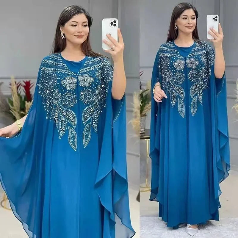 Luxury Dubai Abaya for Women – Chiffon Caftan Party Dress