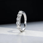 TY White Gold D Color 4mm Moissanite Ring For Women