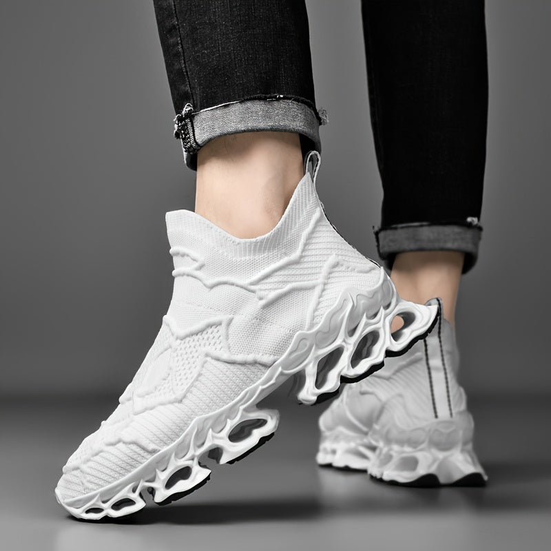 Mens Lightweight Racing Blade Running Shoes - Breathable, Shock-Absorbing Comfort with Assorted Colors for Speed and Style