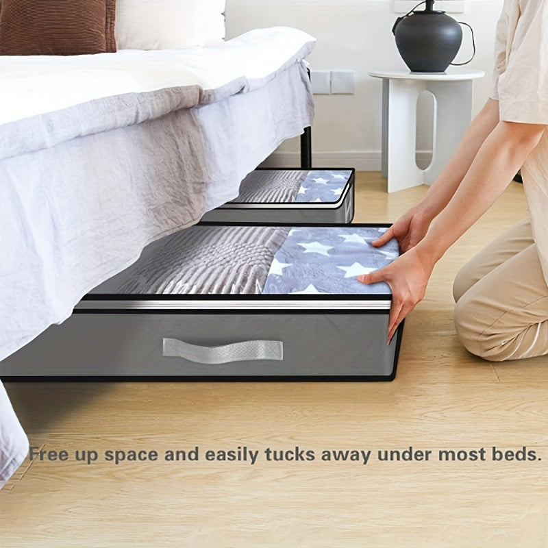 [Durable Storage Box] Durable Under-Bed Storage Box with Flip-Top Lid | Multi-Purpose Space-Saving Design, Dust-Resistant Contemporary Bedside Storage Solution, Bedroom Organizers And Storage, Home Organization, Sleek Design,