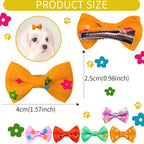 20pcs Adorable Pet Hair Clips - Bowknots, Colors & Varieties for Dogs & Cats!.