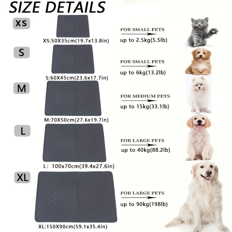 Waterproof Washable Pet Pee Pad and Diaper for Dogs - Reusable Moisture-Proof Crib Mat and Sofa Cover - Protects Furniture and Floors from Accidents.