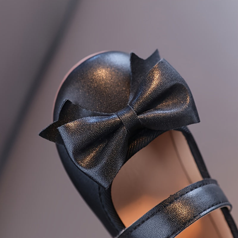 [Mary Jane | Soft] Soft Non-slip Mary Jane Flats | Girls Shoes Princess Shoes with Bow Decor