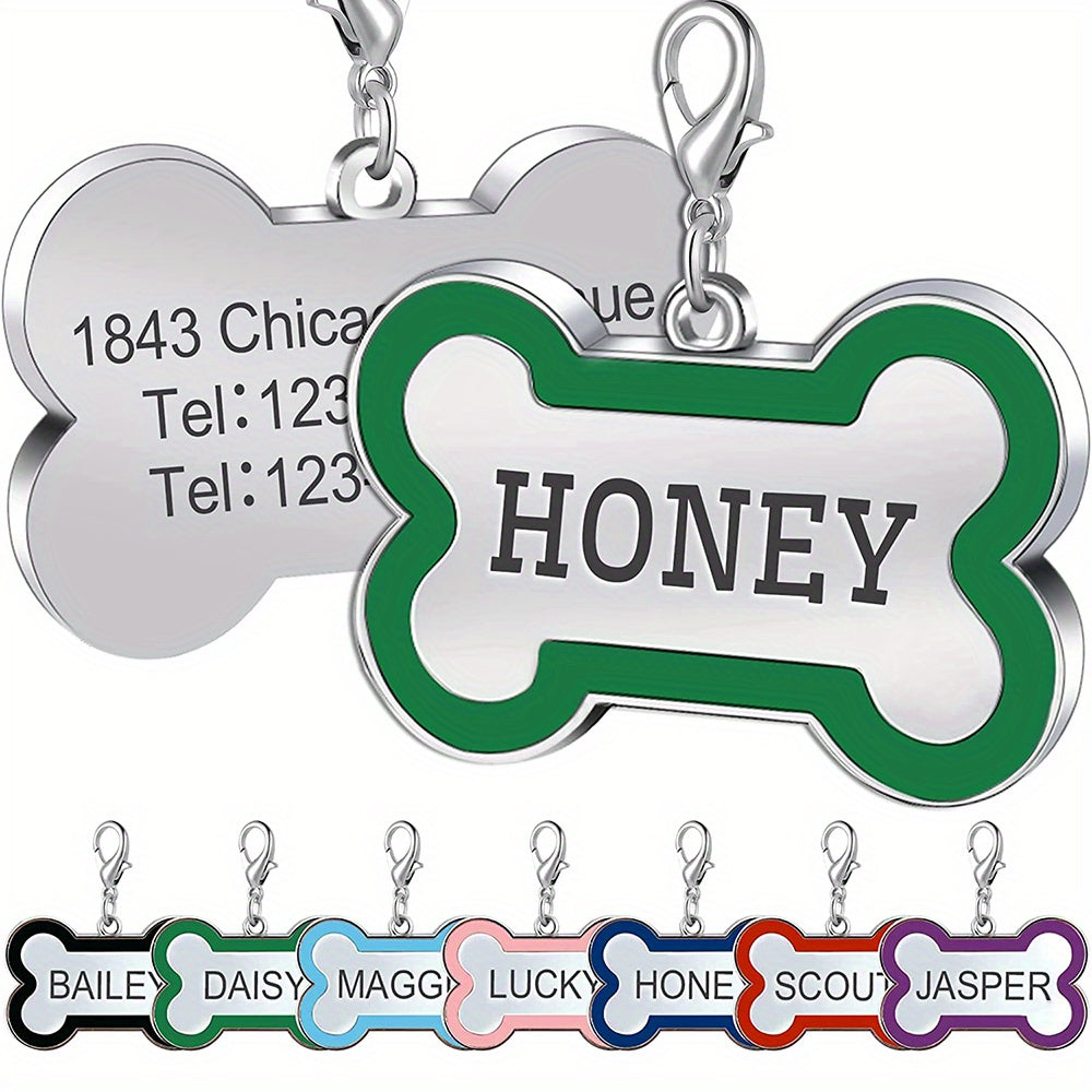 Custom Pet ID Tags - Engraved Both Sides with Your Pet's Name!