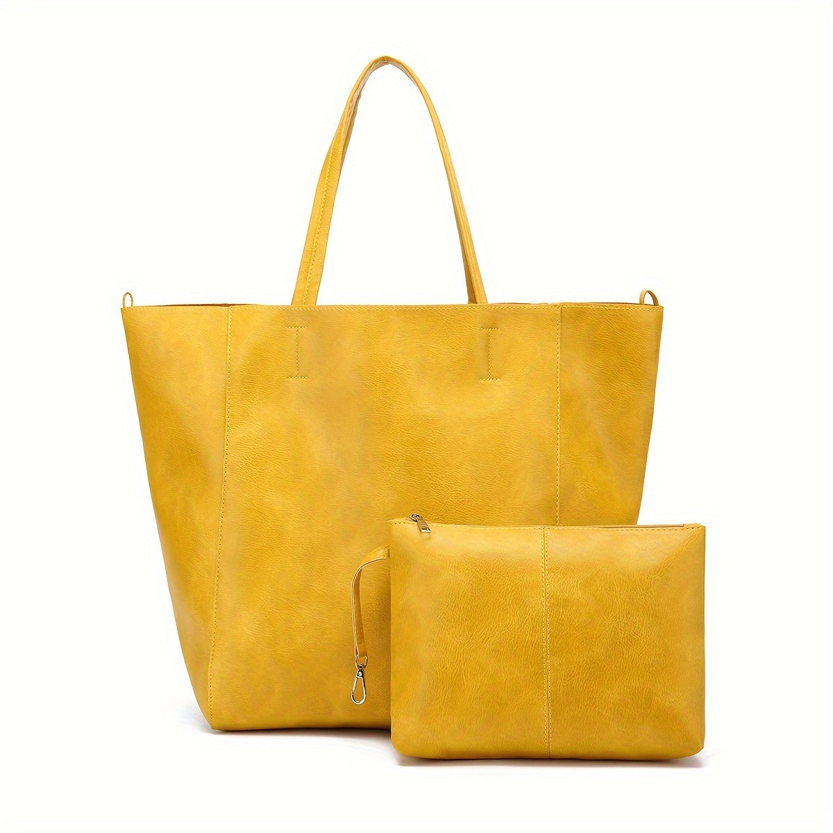 [Large Solid Color Shoulder Bag] Retro Solid Color Shoulder Bag, Vintage Shoulder Bag, Large Capacity Handbag With Inner Bag