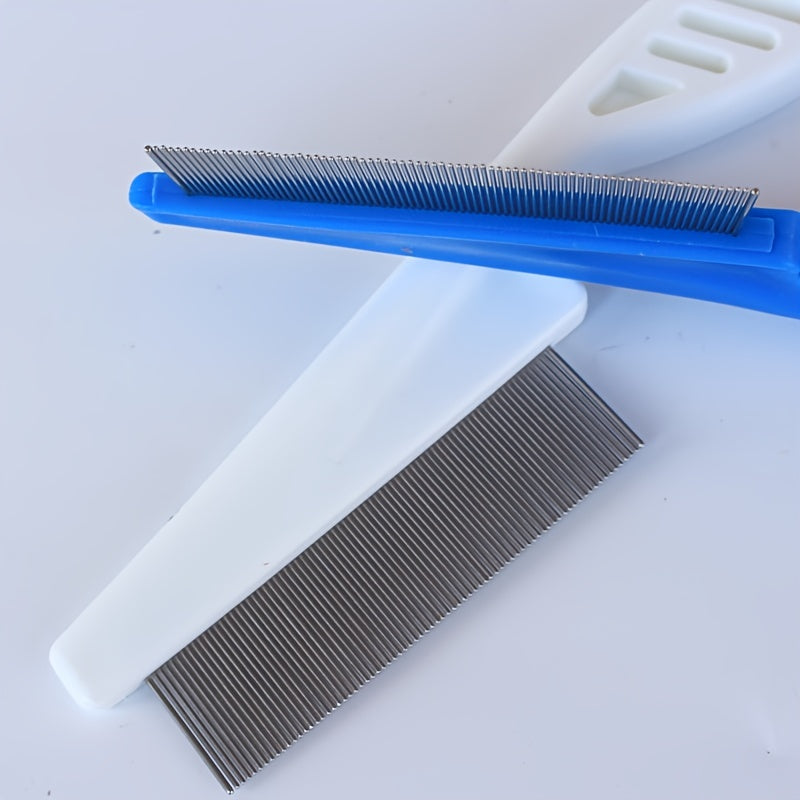 2-in-1 Pet Hair and Tear Stain Remover Comb - Gently Removes Dandruff, Hair Stains, and Fleas - Perfect for Dogs and Cats