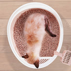 Pet Semi-Enclosed Cat Litter Box Detachable Cat Toilet with Cat Litter Shovel - For Cat Owners - Easy Cleaning & Odor Control - Suitable for Indoor Cats - Great Gift for Cat Lovers