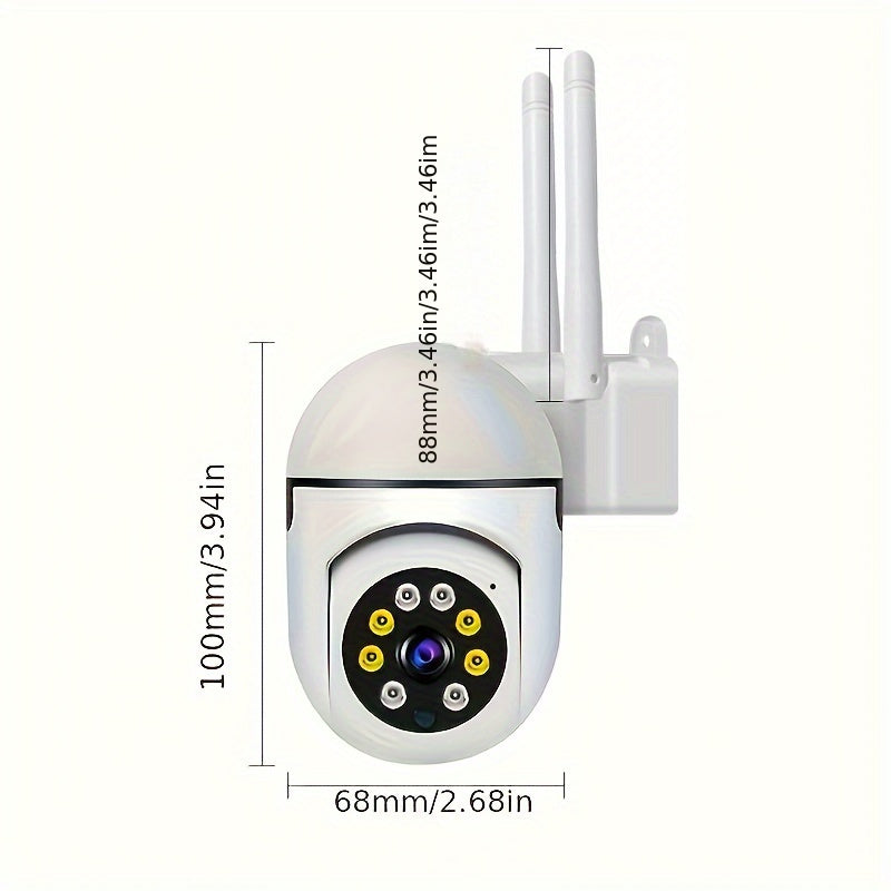 Camera and Color Night Vision Wireless 1080p HD Indoor/Outdoor Camera Bidirectional Audio Wireless Safety Camera Pan/Tilt/Zoom Wi Fi Smart Home Safety Camera and Pet Movement Tracking Color Night Vision Bidirectional Audio