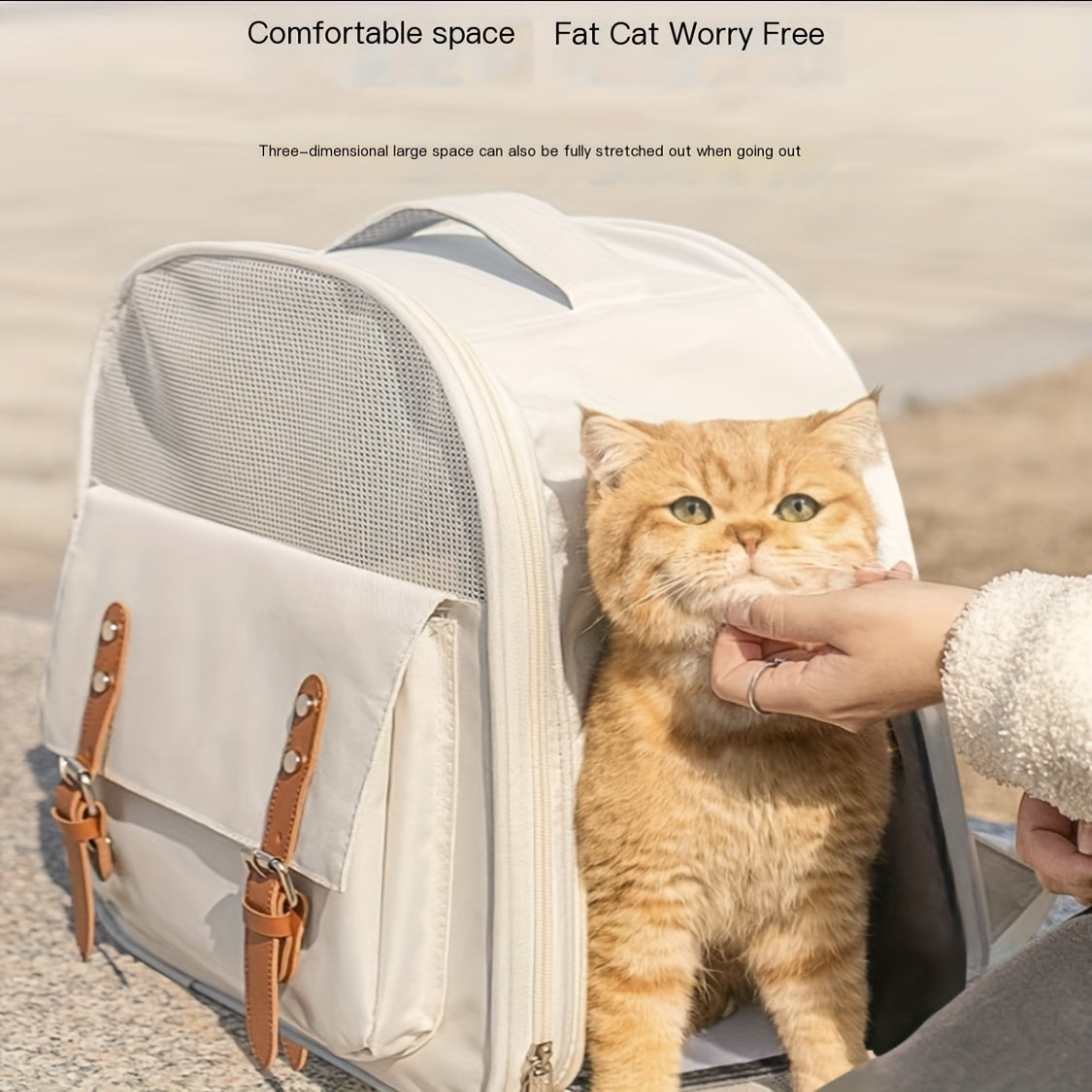 Stylish Pet Backpack Carrier for Cats and Small Dogs – Breathable, Lightweight, and Spacious – Ideal for Travel and Outdoor Adventures