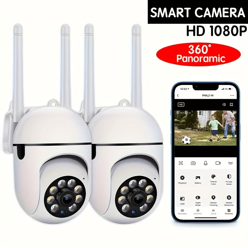 Camera and Color Night Vision Wireless 1080p HD Indoor/Outdoor Camera Bidirectional Audio Wireless Safety Camera Pan/Tilt/Zoom Wi Fi Smart Home Safety Camera and Pet Movement Tracking Color Night Vision Bidirectional Audio