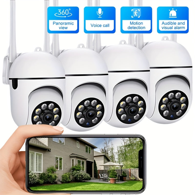 Camera and Color Night Vision Wireless 1080p HD Indoor/Outdoor Camera Bidirectional Audio Wireless Safety Camera Pan/Tilt/Zoom Wi Fi Smart Home Safety Camera and Pet Movement Tracking Color Night Vision Bidirectional Audio